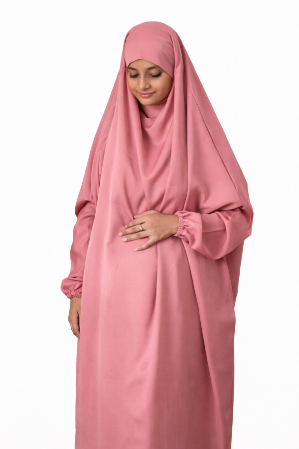 3 Piece Jilbab - Flamingo Pink