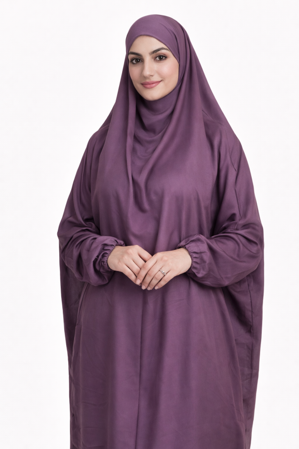 3 Piece Jilbab - Muave Pink