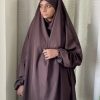 3 Piece Jilbab - Coffee Brown Attires For Muslimah