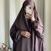 3 Piece Jilbab - Coffee Brown Attires For Muslimah