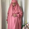 3 Piece Jilbab - Flamingo Pink Attires For Muslimah