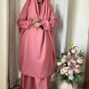 3 Piece Jilbab - Flamingo Pink Attires For Muslimah