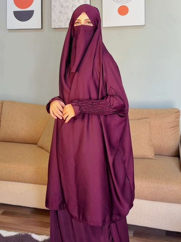 3 Piece Jilbab - Maroon Attires For Muslimah