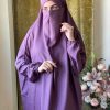 3 Piece Jilbab - Muave Pink Attires For Muslimah