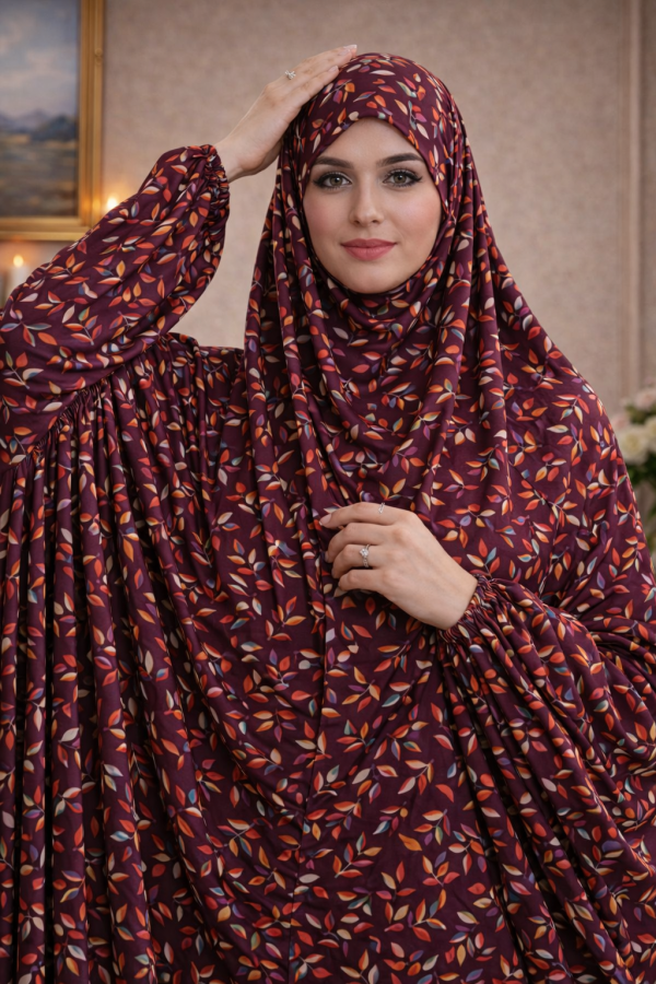 Full Coverage Namaz Chadar with Sleeves + Niqab (Mix Lawn)