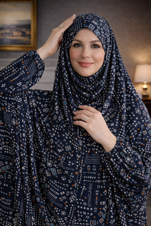 Full Coverage Namaz Chadar with Sleeves + Niqab (Pure Lawn)