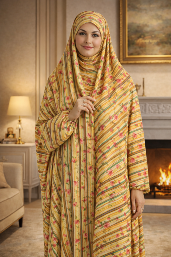 Full Coverage Namaz Chadar with Sleeves + Niqab (Pure Lawn)