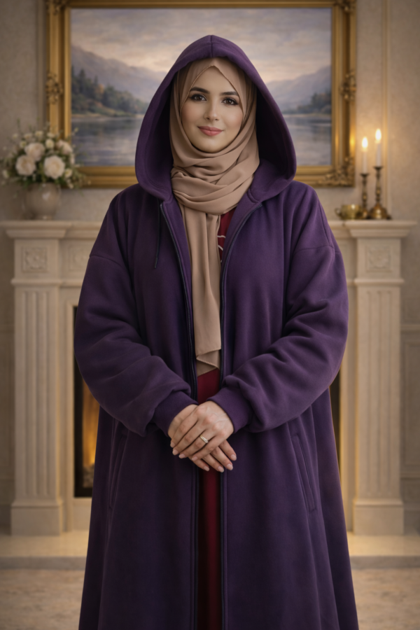Hoodie Abaya (Deep Purple)
