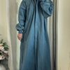 Hoodie Abaya (Stone Grey)