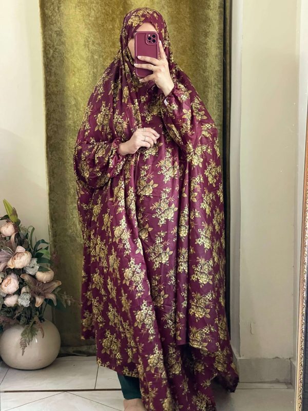 Full Coverage Namaz Chadar with Sleeves + Niqab (Mix Lawn) Attires For Muslimah